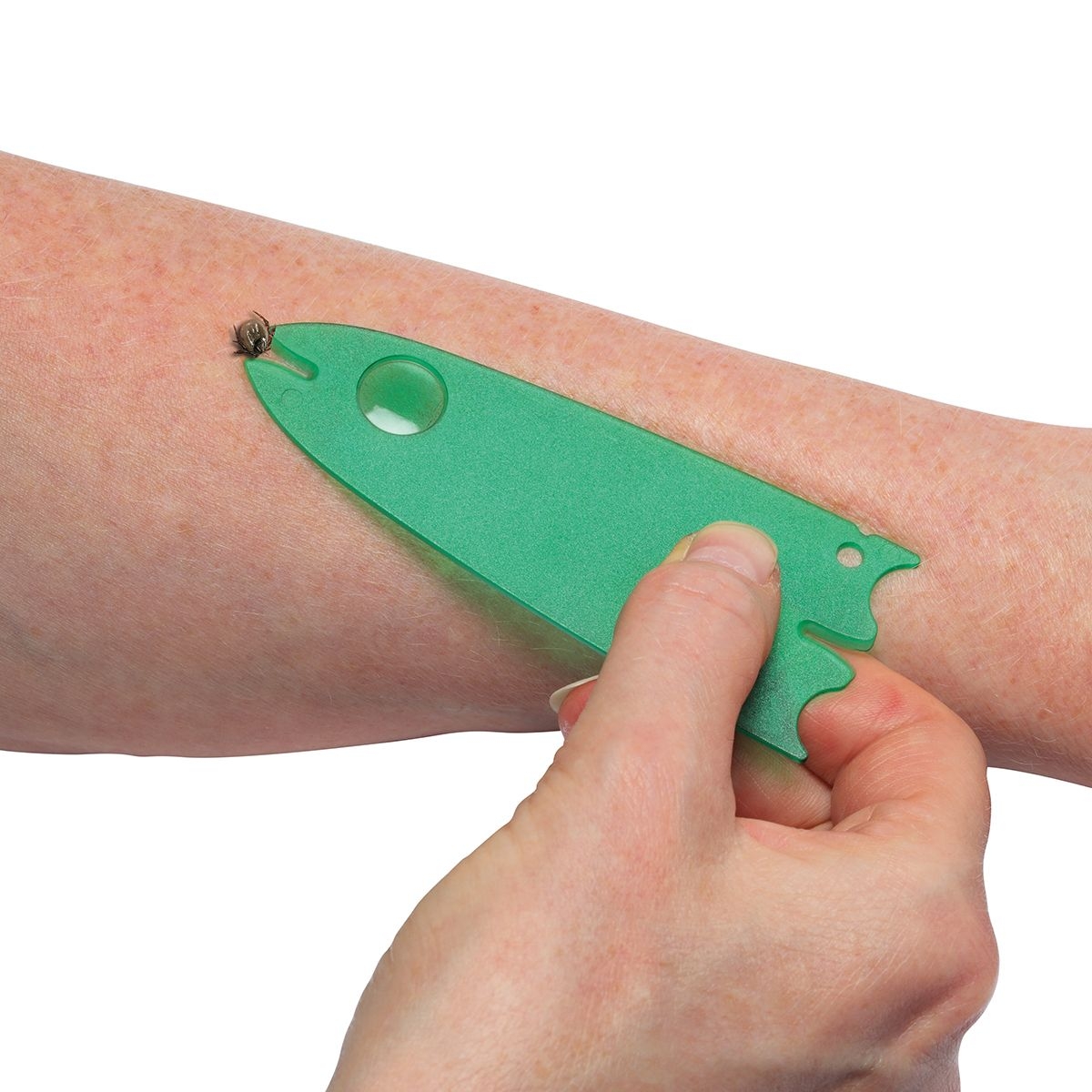 HE8626-F2Zeckenentferner mit Lupe _Duo_ gefrostet gruen