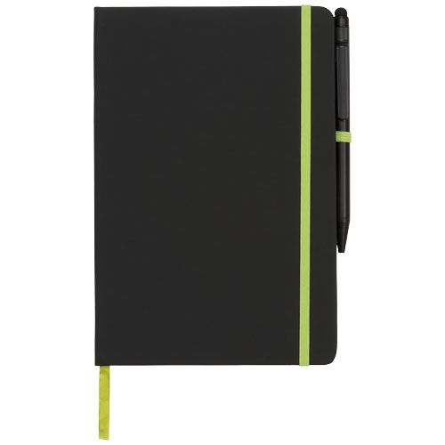 PF210210-2Noir Edge A5 Notizbuch mit farbigem Rand_ schwarz_limone