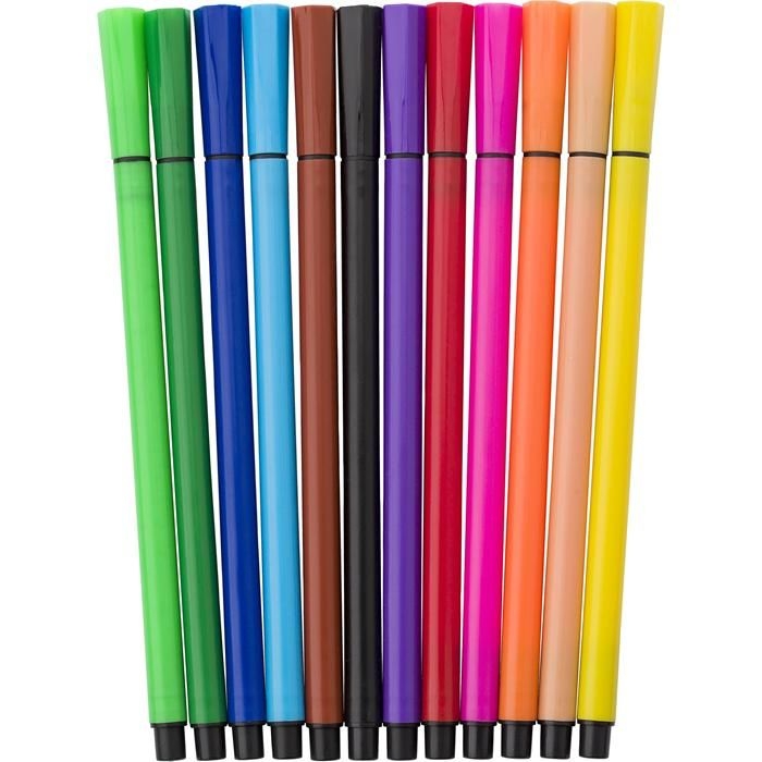 GI7803-18Filzstift-Set aus Kunststoff Evan_ hellblau