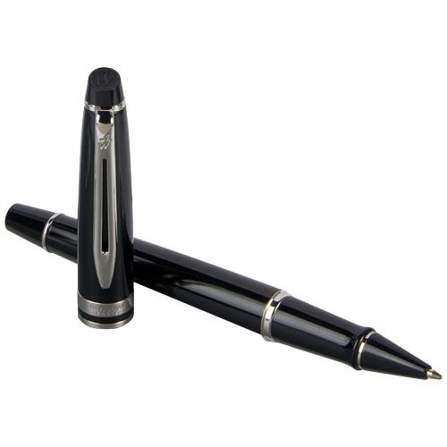 PF106506-2Waterman Expert Tintenroller _schwarze Mine_ schwarz_silber