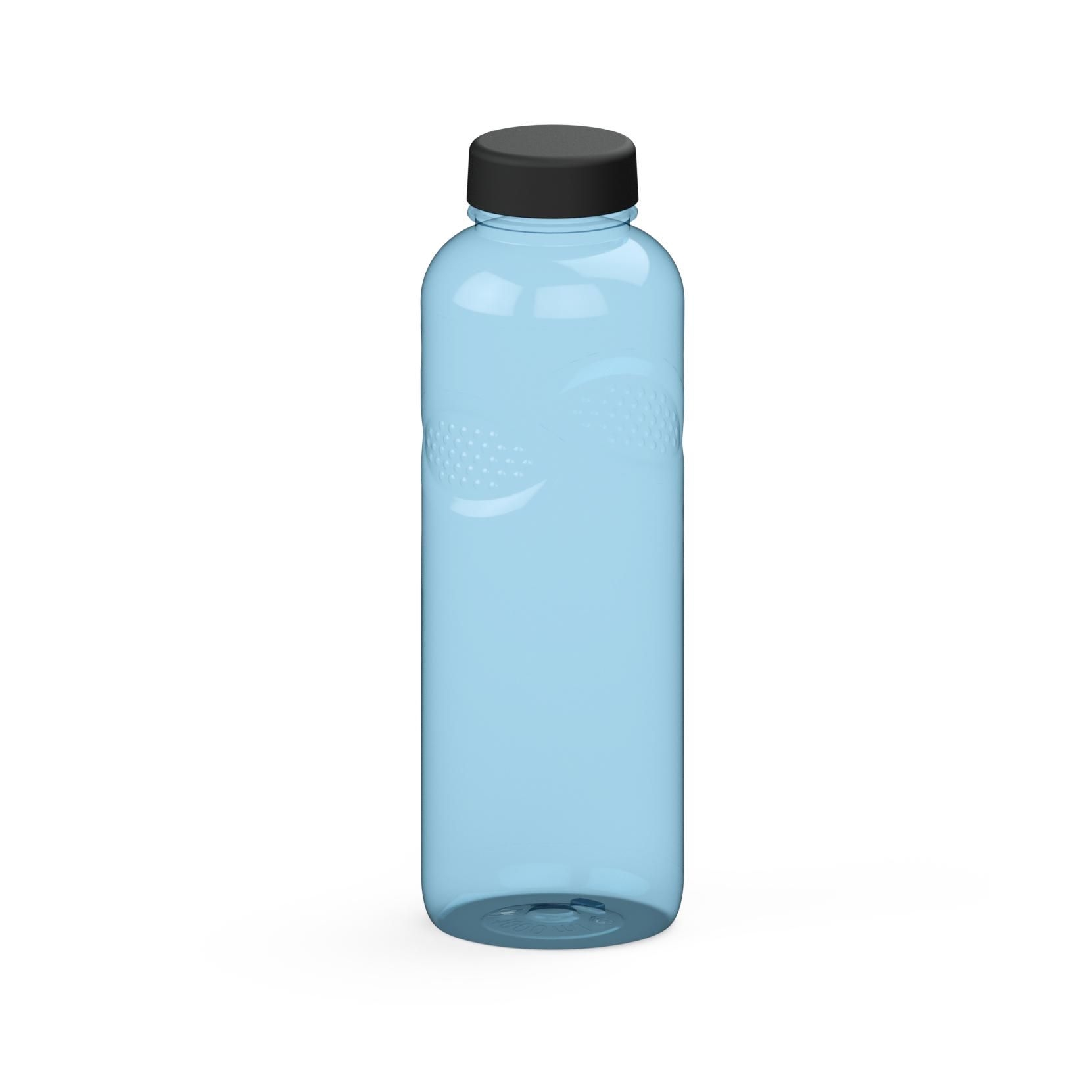 EL01572-5Trinkflasche Carve _Refresh_ 1_0 l_ transparent-blau_ schwarz