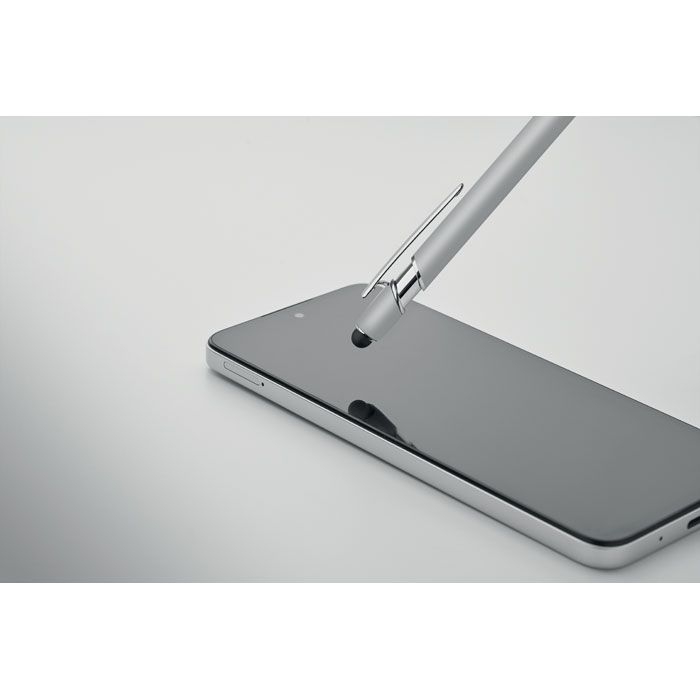 MO2798-14Siparo Druckkugelschreiber mit Stylus_ silber
