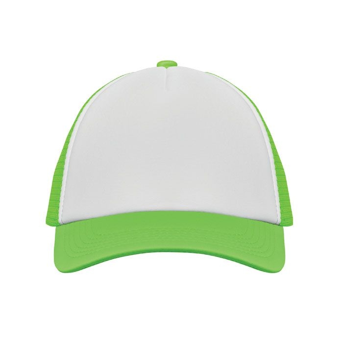 MO2269-68Bubble Truckers Cap_ neon gruen