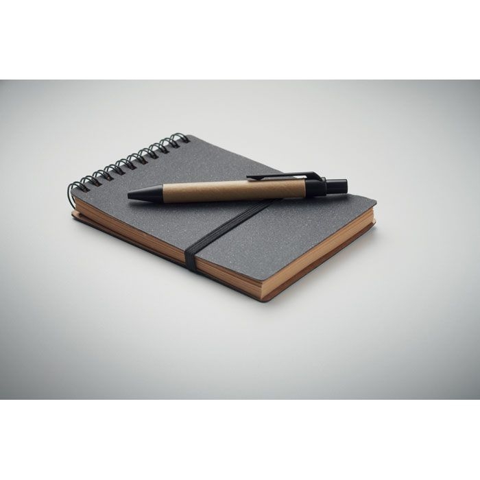 MO2481-15Notie Recyceltes Notizbuch-Set_ steingrau