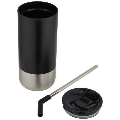 PF100918-4Grayson 480 ml RCS recycelter Isolierbecher mit Trinkhalm_ schwarz