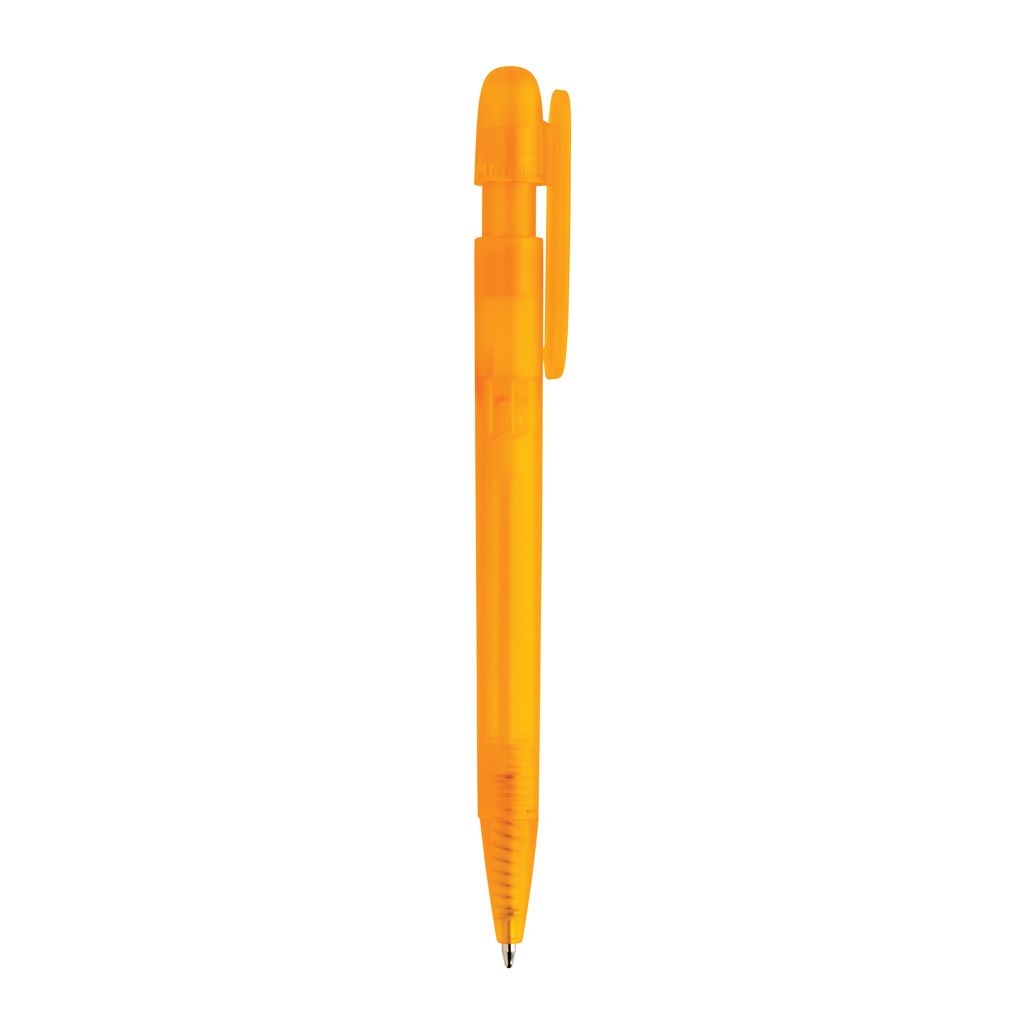 XDP611.26-08Devin transparenter Stift aus GRS zertifiziertem rABS_ orange