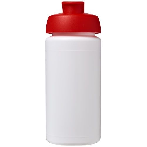 PF210072-4Baseline® Plus grip 500 ml Sportflasche mit Klappdeckel_ weiss_rot