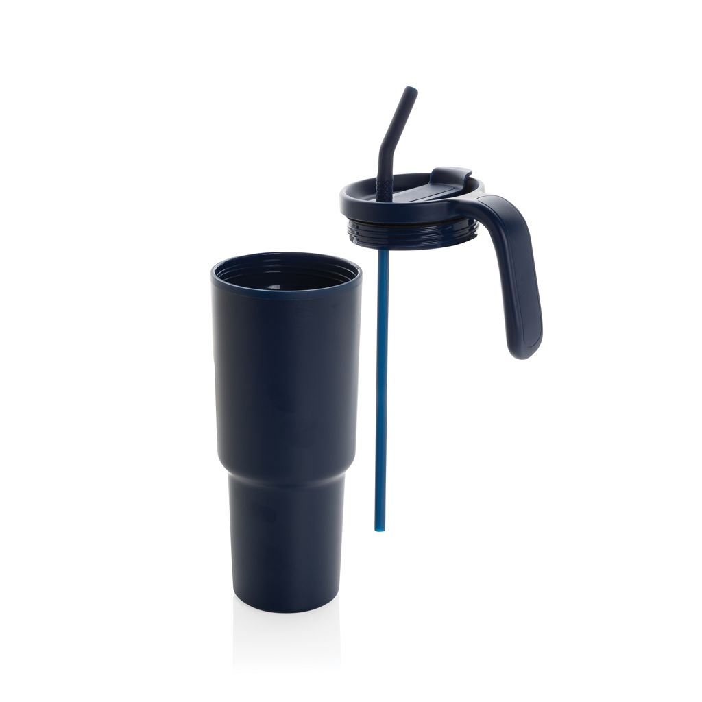 XDP437_32-25Graphic 360 Becher aus RCS-zertifiziert recyc. Stahl_ 900ml_ navy blau