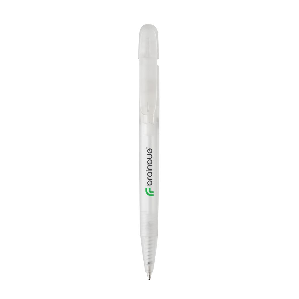 XDP611.26-03Devin transparenter Stift aus GRS zertifiziertem rABS_ weiss