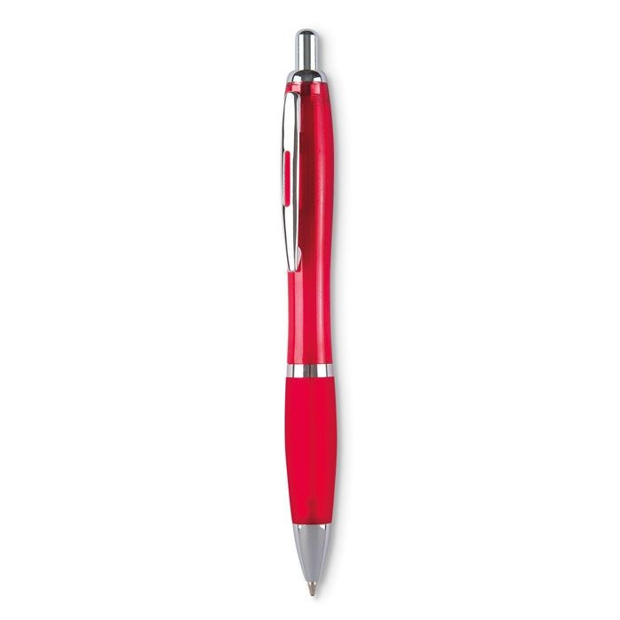 MO3314-25Riocolour Riocolor Kugelschreiber_ transparent rot