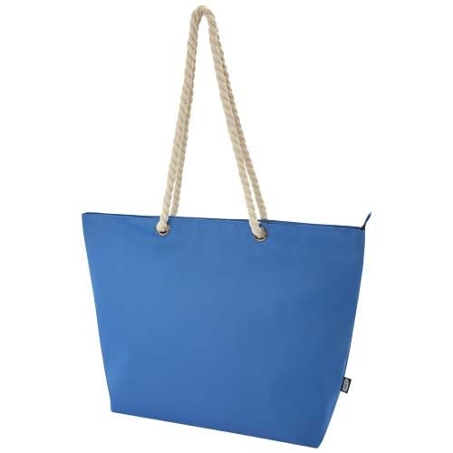 PF130079-2Panama Strandkuehltasche mit Kordelgriffen aus recyceltem GRS-Material_ 23L_ royalblau