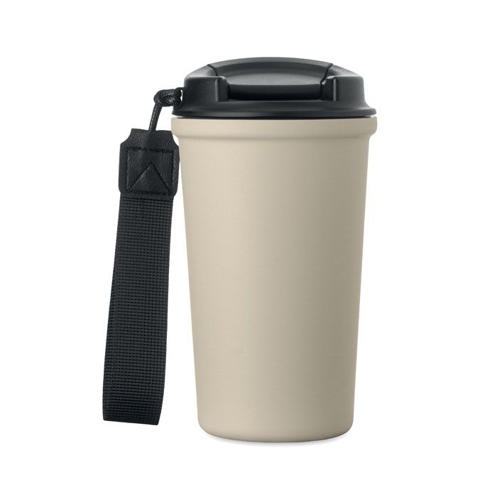 MO3156-13Nakano Becher recy. Edelstahl 400ml_ beige