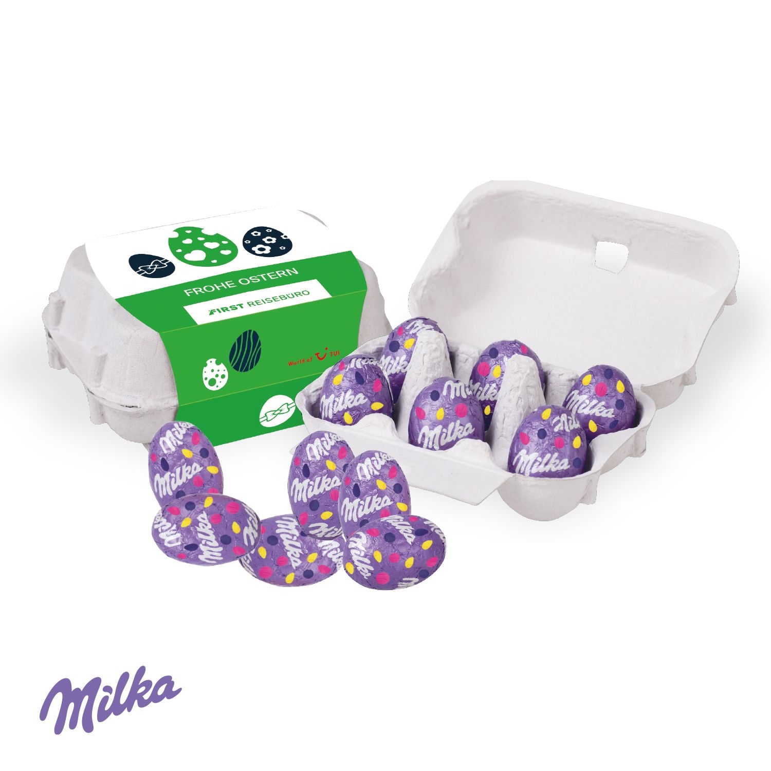 CD94537-01Schoko-Eier 6er mit Milka Schokolade_ Milka Alpenmilch-Eier