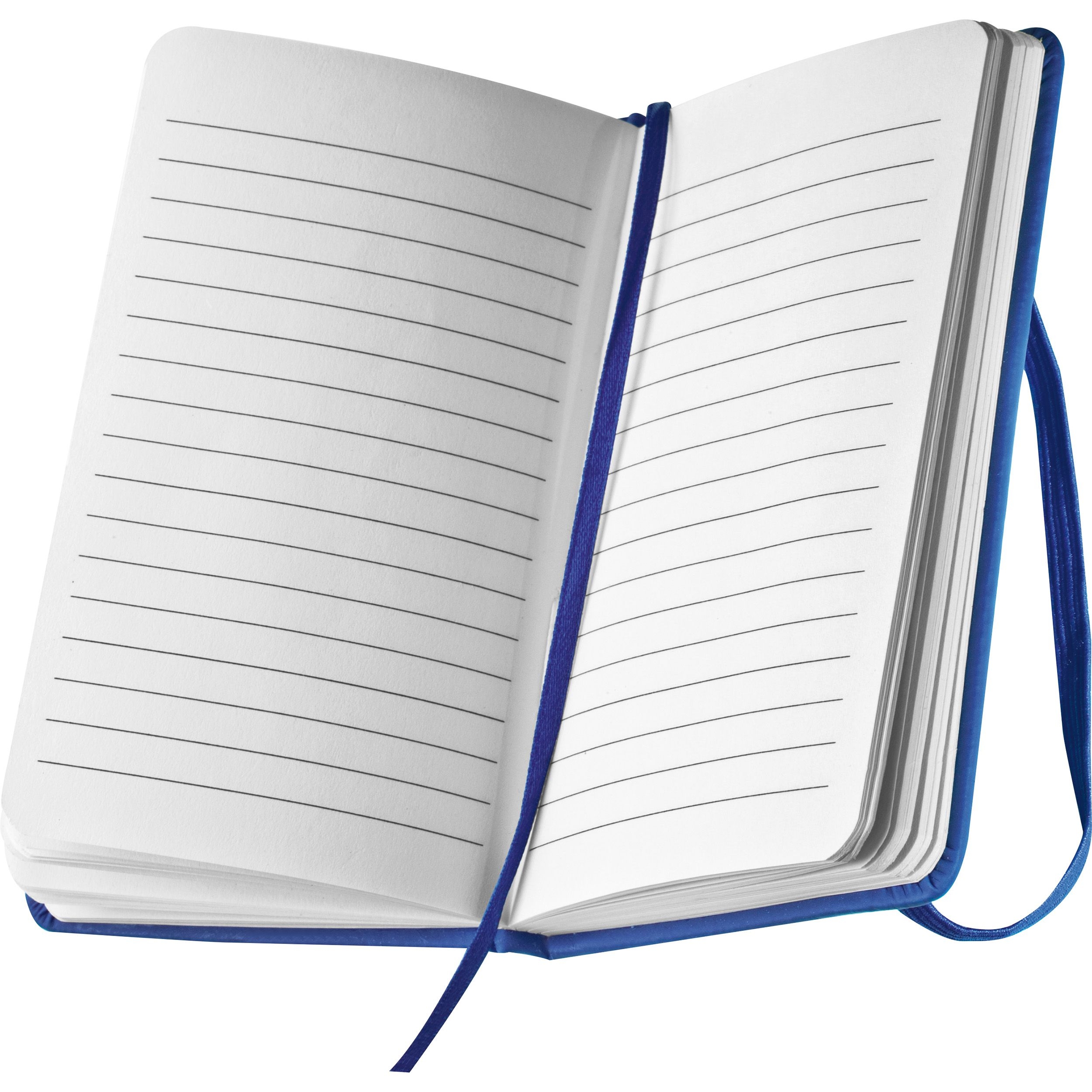 MA28367-04Notizbuch mit Lesebaendchen und Gummibandverschluss ROMANA_ blau