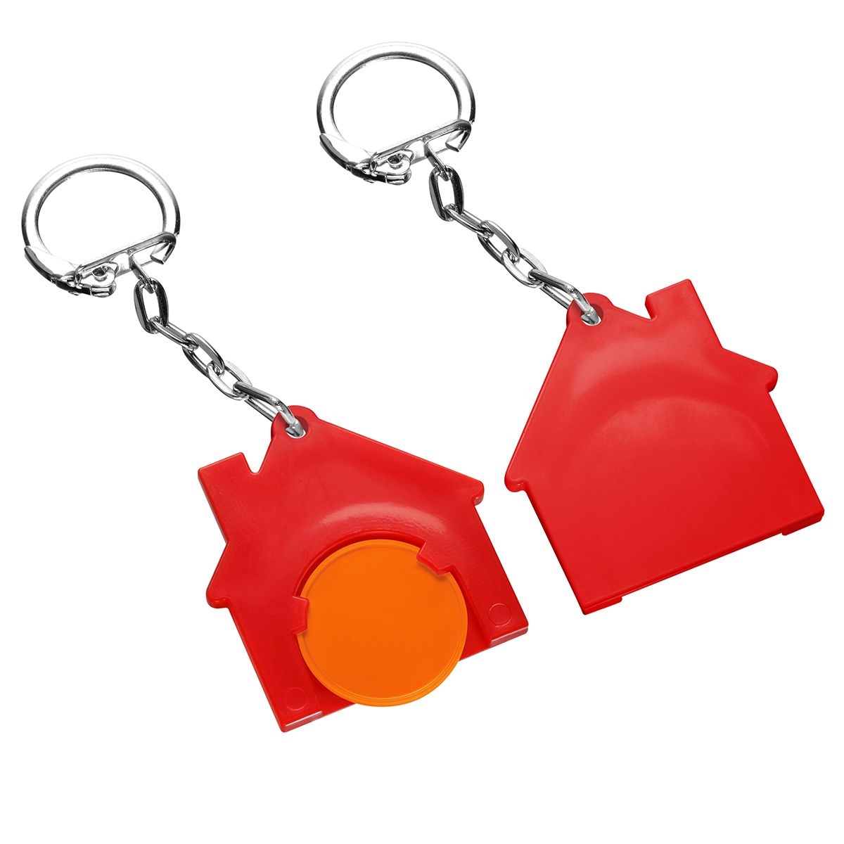 HE7516K-5-1Chiphalter mit 1€-Chip _Haus_ orange_ rot
