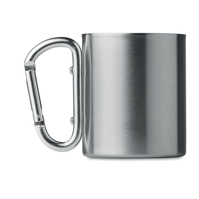 MO8313-16Trumbo Trinkbecher mit Karabiner_ mattsilber