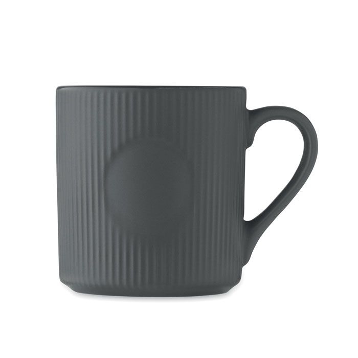 MO2397-15Ribmug Keramikbecher matt 340ml_ steingrau