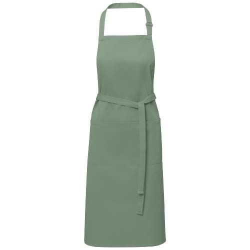 PF113334-8Andrea 240 g_m² Schuerze mit verstellbarem Nackenband_ heather gruen