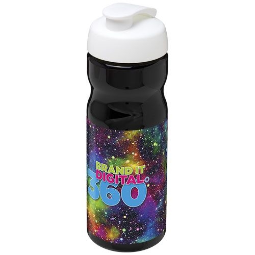 PF210045-13H2O Active® Base 650 ml Sportflasche mit Klappdeckel_ schwarz_weiss