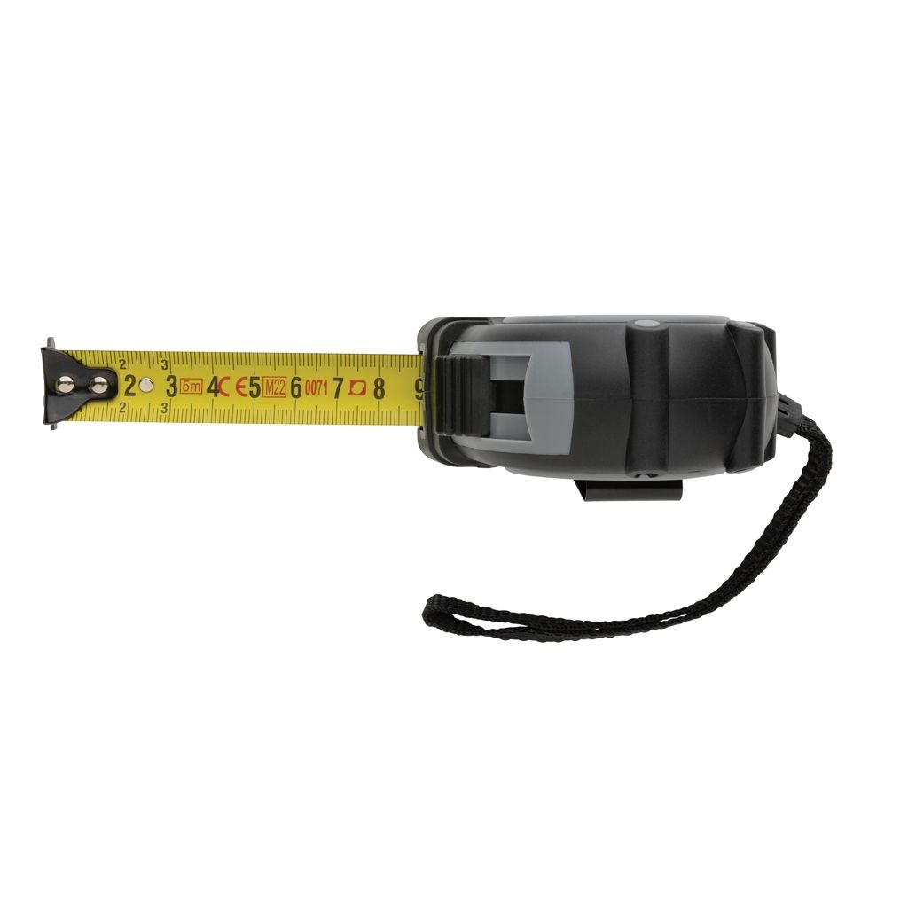 XDP112.15-1Grip 5m_19mm Massband aus RCS recyceltem Kunststoff_ grau