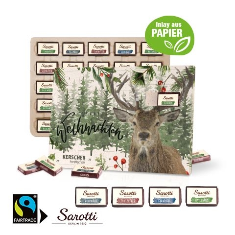 CD55395-02Tisch-Adventskalender Sarotti _Business Exklusiv_ Inlay aus Papier_ Individuelles Motiv