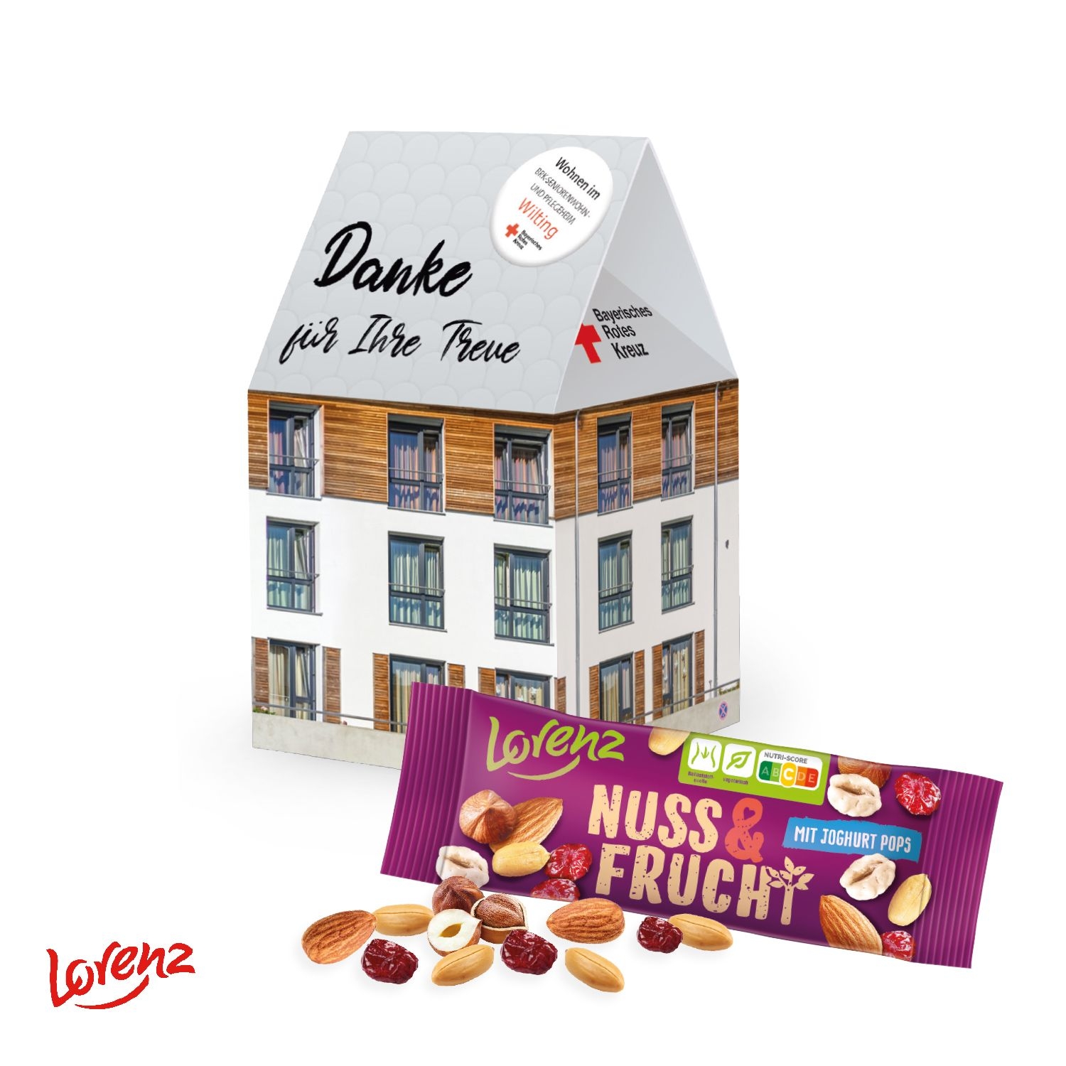 CD91725-013D Praesent Haus mit Lorenz Nuss _ Frucht_ Lorenz Nuss _ Frucht