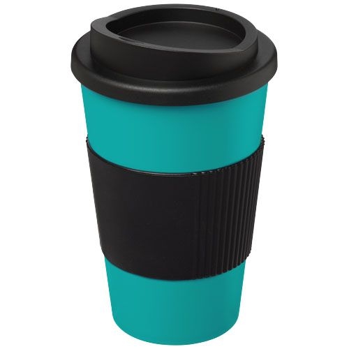 PF210002-18Americano® 350 ml Isolierbecher mit Schutzring_ aquablau_schwarz
