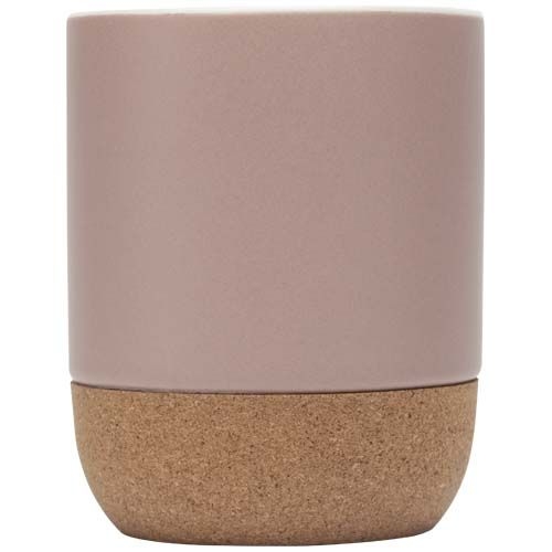 PF100847-2Billie 300 ml Keramiktasse mit Korkdetails _ altrosa