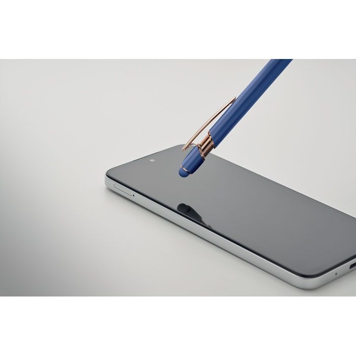 MO2380-04Scribble Druckkugelschreiber Aluminium_ blau