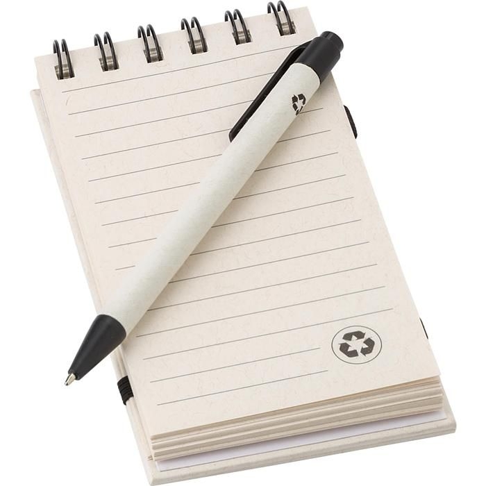 GI1042892-40Notizbuch aus recyceltem Milchkarton Martha_ schwarz_weiss