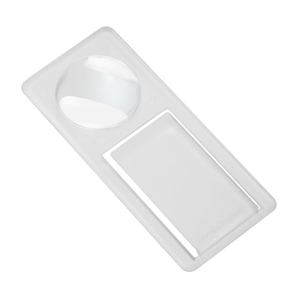 HE8640-F7Zettelklammer mit Lupe_ gefrostet glasklar