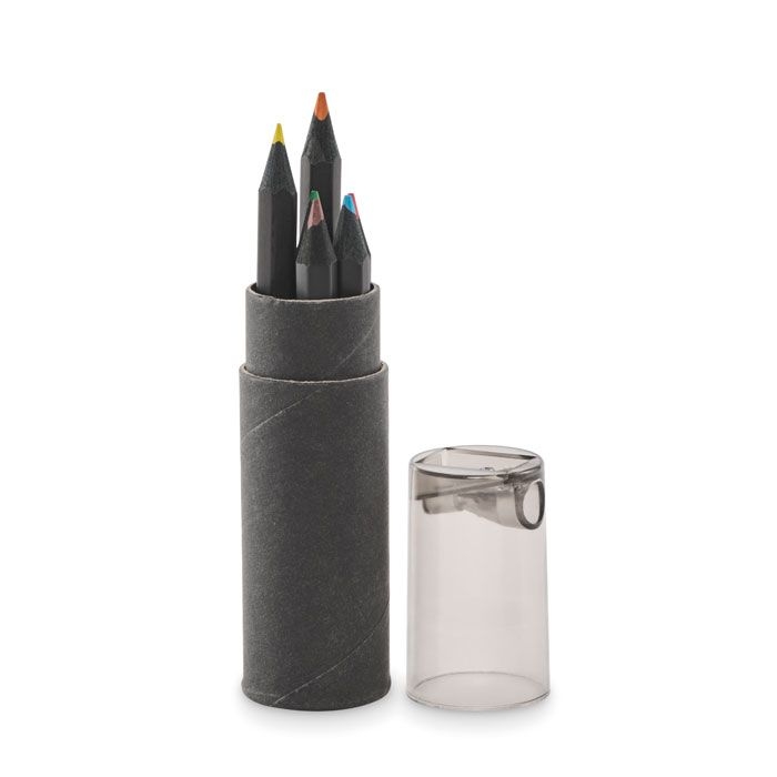 MO2468-03Negro Buntstifte-Set mit Anspitzer_ schwarz