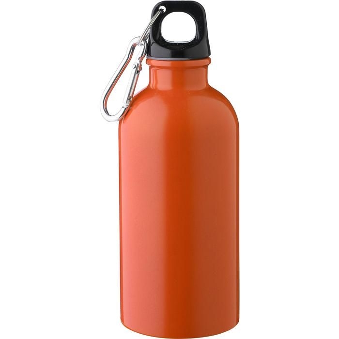GI1204264-07Einwandige Flasche aus recyceltem Edelstahl _400 ml_ Sable_ orange