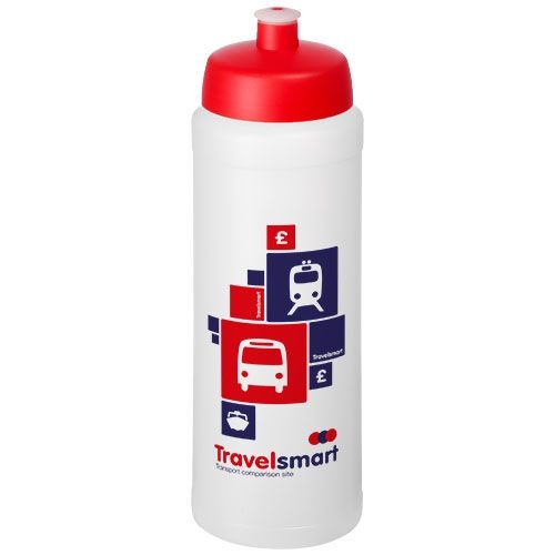 PF210689-19Baseline® Plus grip 750 ml Sportflasche mit Sportdeckel_ transparent_rot