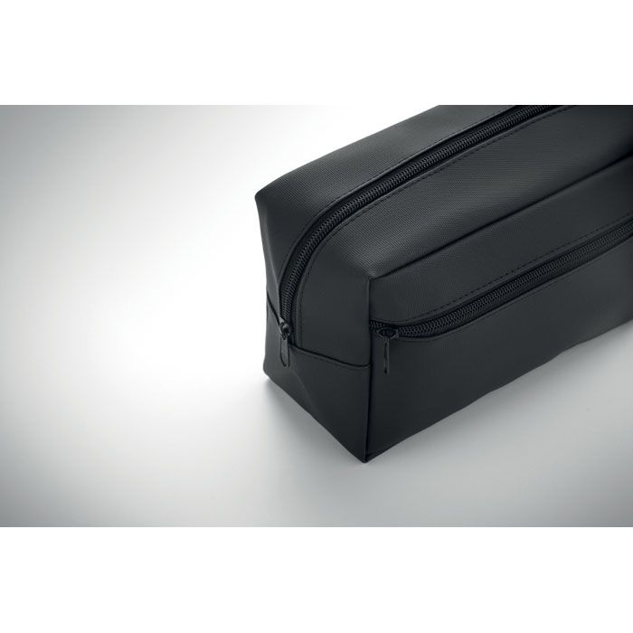 MO2860-03Doppkit Kulturbeutel 600D RPET_ schwarz