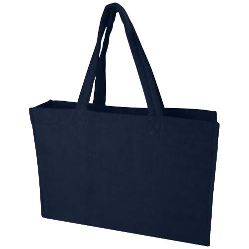 PF120752-3Siam GRS-recycelte Strandtragetasche aus Frottee 13 L_ navy