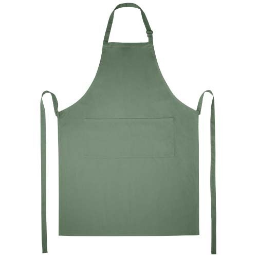 PF113334-8Andrea 240 g_m² Schuerze mit verstellbarem Nackenband_ heather gruen