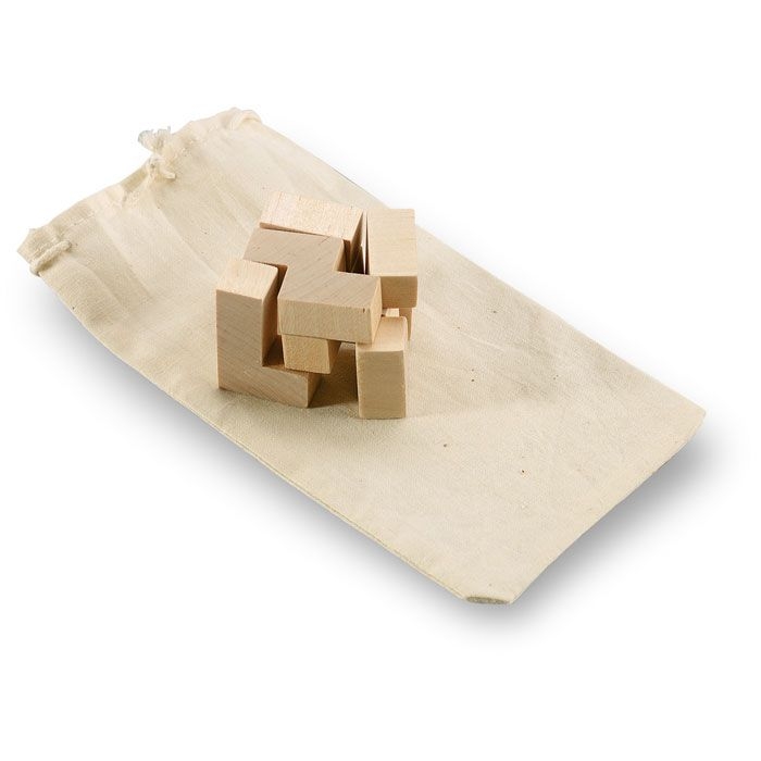 KC2585Trikesnats Holzpuzzle im Baumwollbeutel