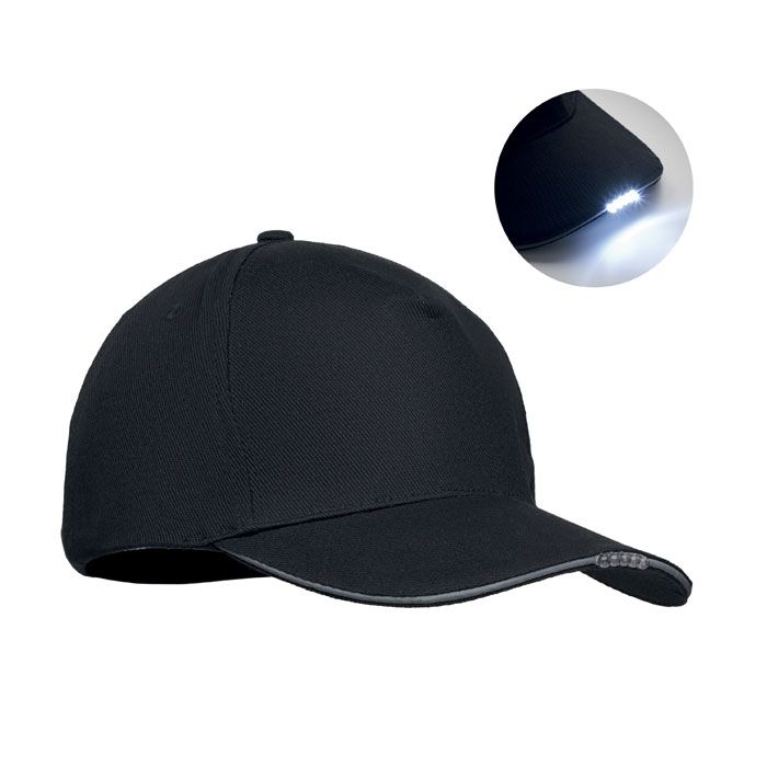 MO2439-03Luzcap Baseball Kappe mit LED 220g_m²_ schwarz