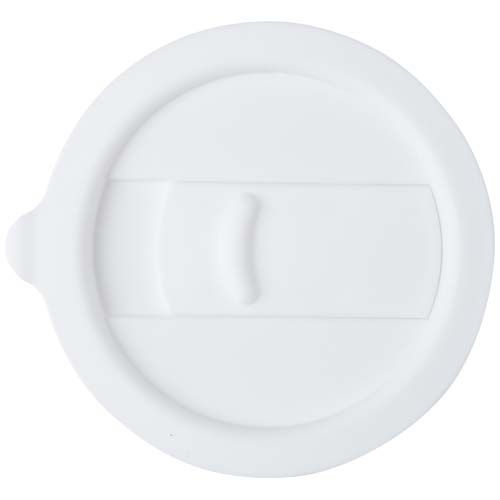 PF100808-1Java 330 ml Keramikbecher mit Silikonhuelle und Kunststoffdeckel_ weiss