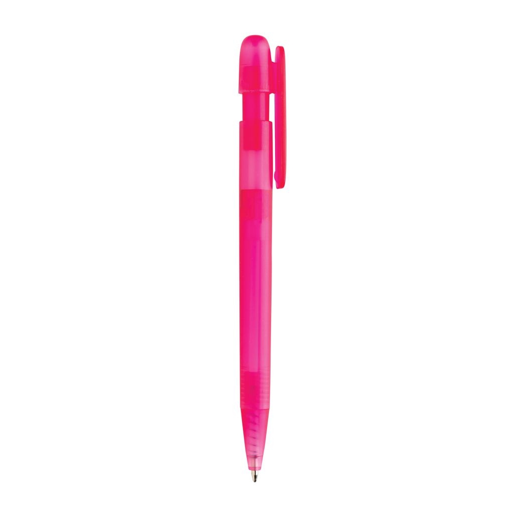 XDP611.26-14Devin transparenter Stift aus GRS zertifiziertem rABS_ rosa