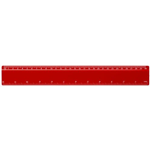 PF210468-3Refari 30 cm Lineal aus recyceltem Kunststoff_ rot