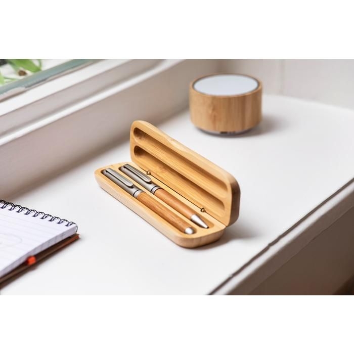 GI5784-11Schreibset aus Bambus Addie_ brown