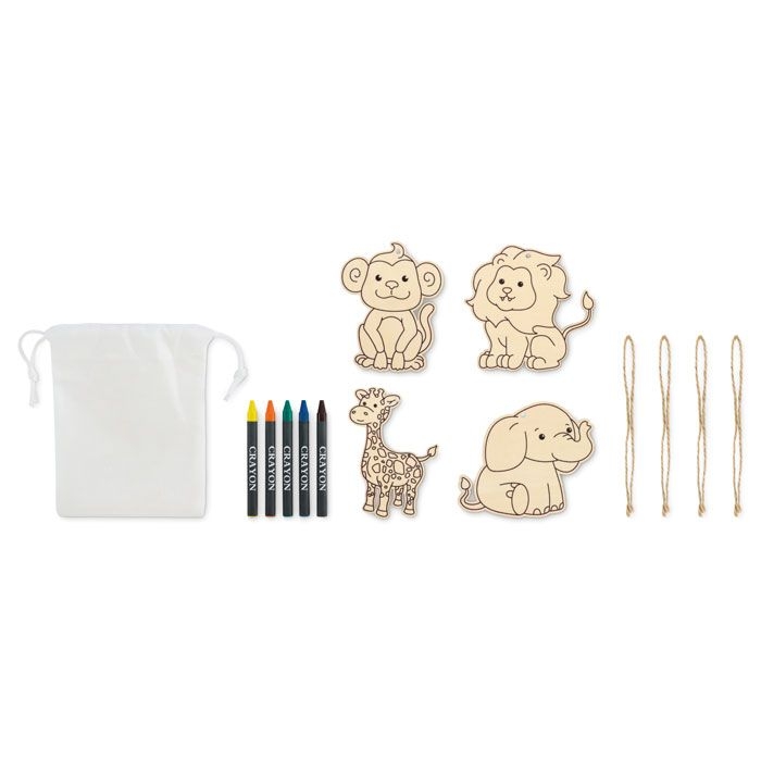 MO2968-06Thezoo Holzanhaenger-Set_ weiss