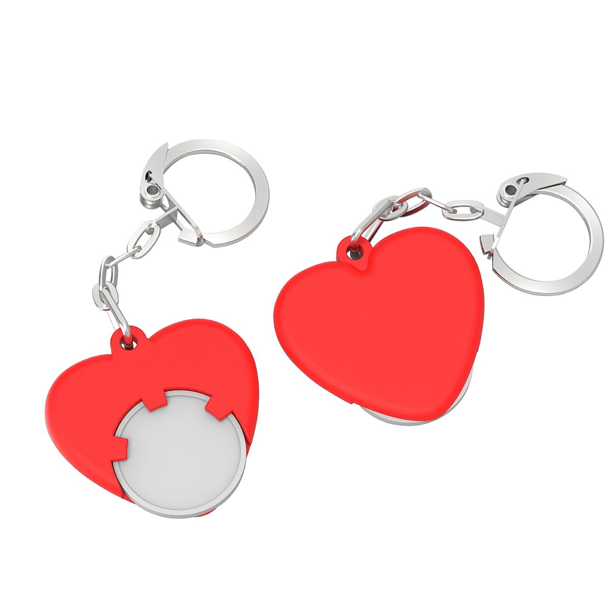 HE8652K-0-1Chiphalter mit 1€-Chip _Herz_ weiss_ rot