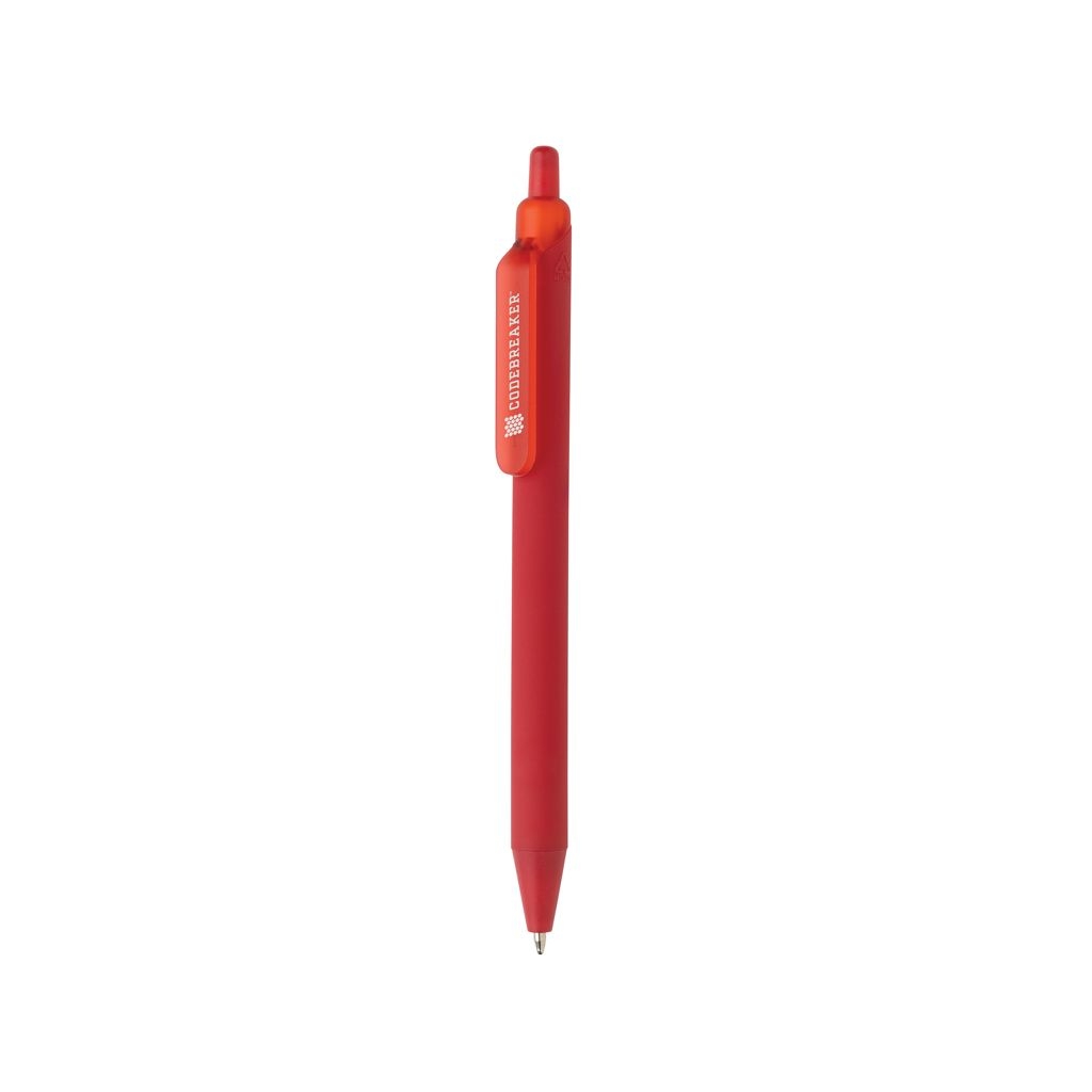 XDP611.34-04Tide Smooth Touch Stift aus GRS zertifiziert recyceltem ABS_ rot