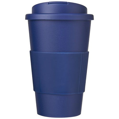 PF210696-13Americano® 350 ml Isolierbecher mit Schutzring _ auslaufsicherem Schraubverschluss_ blau