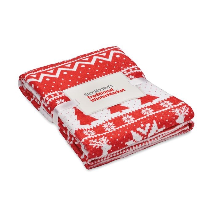 CX1548-05Tosti RPET-Fleece-Decke 190 g_m²_ rot