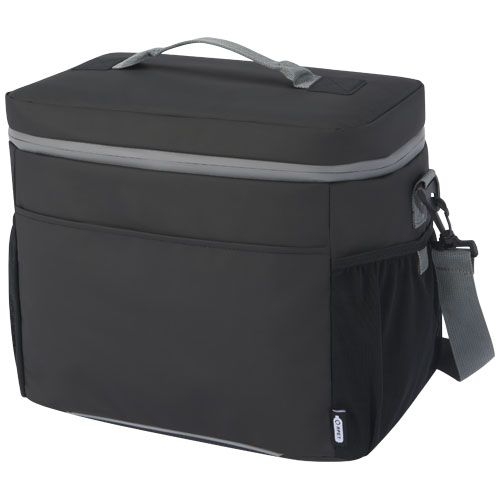 PF130045-1Aqua wasserabweisende Kuehltasche fuer 20 Dosen aus GRS Recyclingmaterial 22 L_ schwarz