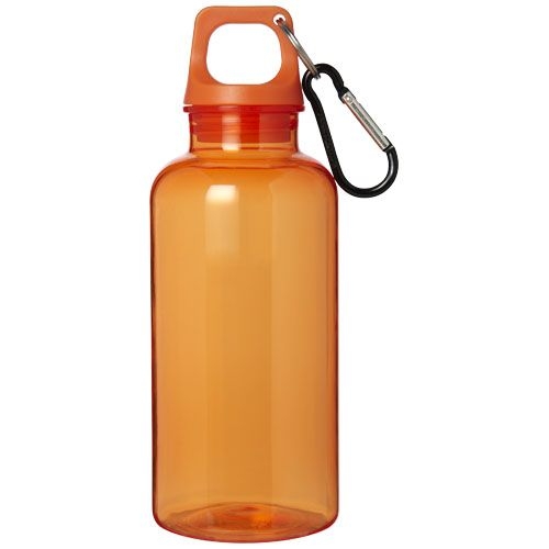 PF100778-3Oregon 400 ml RCS-zertifizierte Trinkflasche aus recyceltem Kunststoff mit Karabiner _ orange